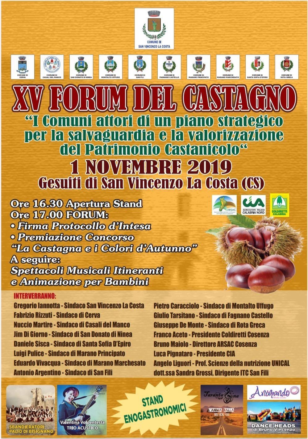 San Vincenzo La Costa – “XV Forum del Castagno”