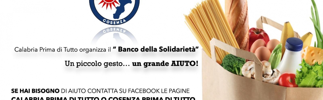 Banco della solidarietà organizzato da Calabria Prima di tutto
